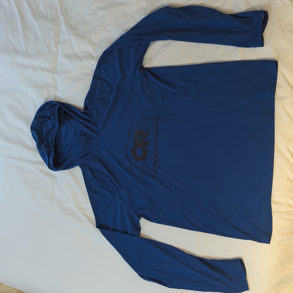 Outdoor Research Blue Echo Sun Hoody, Size Medium